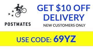 Postmates Promo Code - Get $10 Off Delivery Fees (New Customers Only)