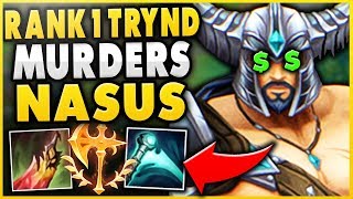 #1 TRYNDAMERE WORLD DESTROYS CHALLENGER NASUS FT. HUGE DONATION!!$ - League of Legends