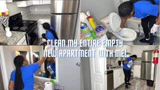 Moving Vlog #2: New Empty Apartment Deep Cleaning Motivation｜First Apartment