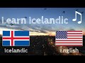 Learn before Sleeping - Icelandic (native speaker)  - with music