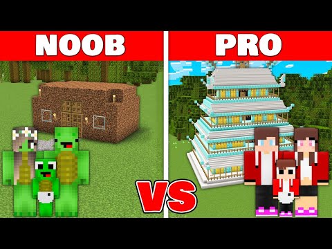 JJ Cheated in EPIC Family Build Battle - Hilarious Minecraft Maizen