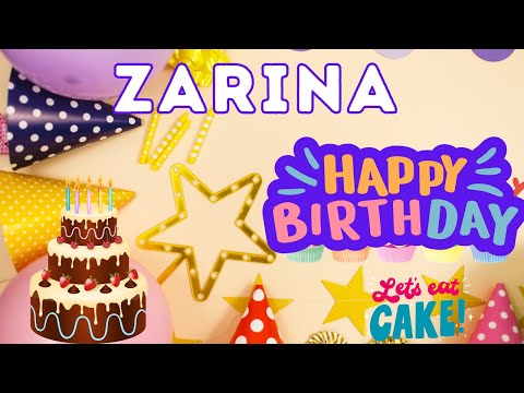 Happy Birthday Zarina, Birthday of Zarina, Best Birthday Wishes, hbd