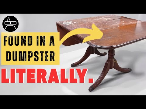Dumpster Drop Leaf Table gets an AMAZING RESTORATION!
