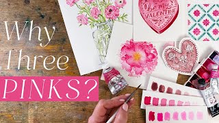 Why I Use Three Pinks in My Watercolour Palette (And How I Use Each One)