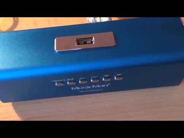 Vídeo relacionado con Altavoz portátil MusicMan MA Soundstation - Sonido estéreo - Radio FM, reproductor de MP3, USB, AUX / Line-In, soporte de tarjeta MicroSD - Tiempo de reproducción 6 horas - Ideal para viajar (Negro)