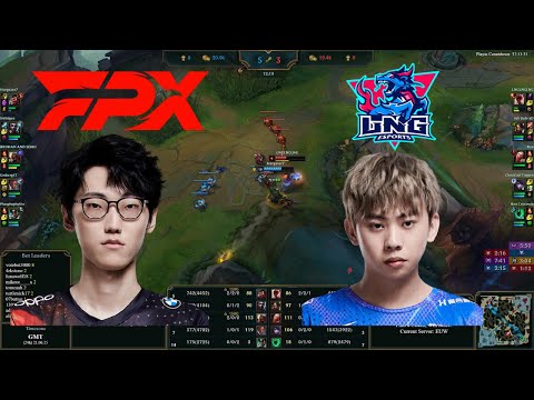 FPX Nuguri vs LNG Ale 1v1 - Tracking The Pros!!