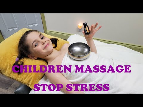 Children Body Massage with Essential Oil Orange 