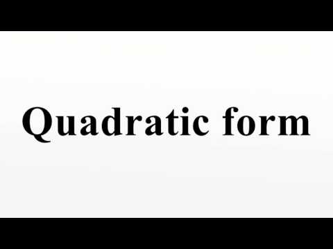 Quadratic form