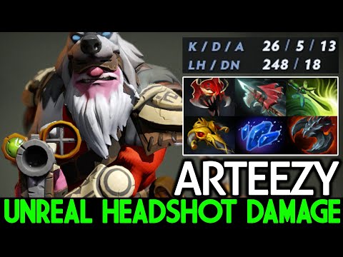 ARTEEZY [Sniper] Unreal Headshot Damage Full Agility Build Dota 2