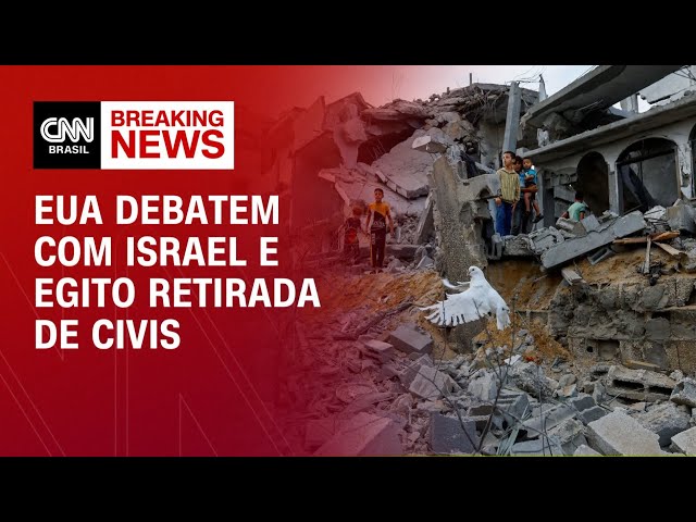 EUA debate com Israel e Egito retirada de civis | LIVE CNN