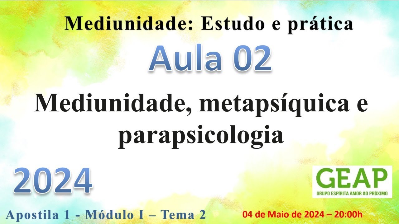 Mediunidade, metapsíquica e parapsicologia
