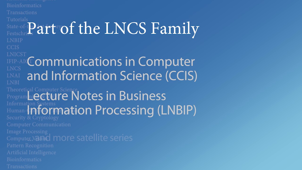 Springer in :60 - Lecture Notes in Computer Science