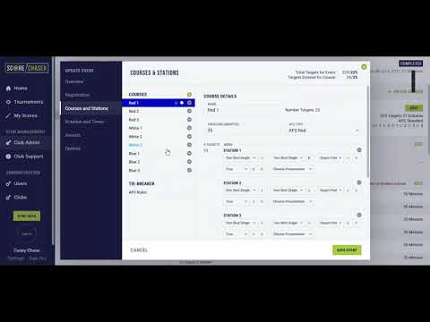 Setup An Afs Event On Score Chaser