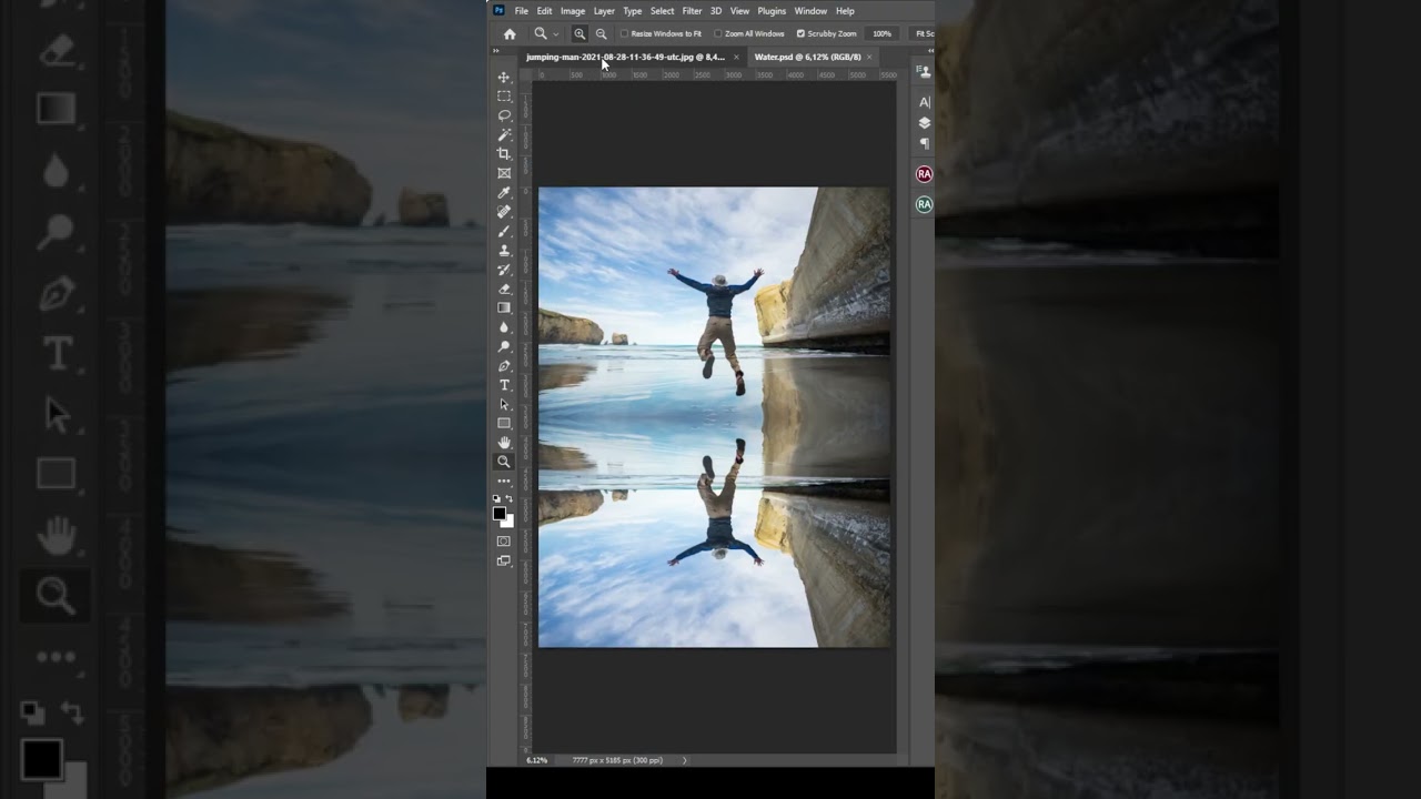 How to Create Water Reflection Effect - Photoshop Tutorial (FAST & EASY) #shorts #photoshop #adobe
