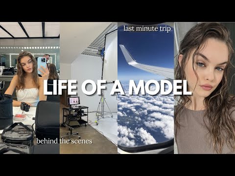 LIFE OF A MODEL ✈️ last minute work trip, behind the scenes & how my work schedule looks like