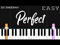 Perfect Ed Sheeran EASY Piano Tutorial