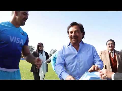 Los Pumas en Salta: Sáenz saludó a los integrantes de la selección mayor de rugby