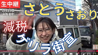 #さとうさおり #減税党 ゲリラ街宣 1月25日 有楽町イトシア前