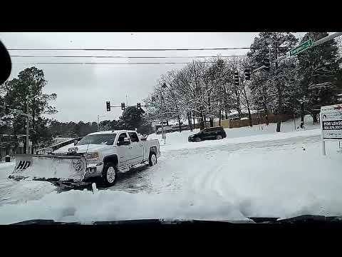 Snowing in Little Rock, Arkansas, USA 2021 Part 1 - Doyil Kitchen