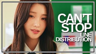 DIA(다이아) - Can't Stop : Line Distribution (Color Coded)