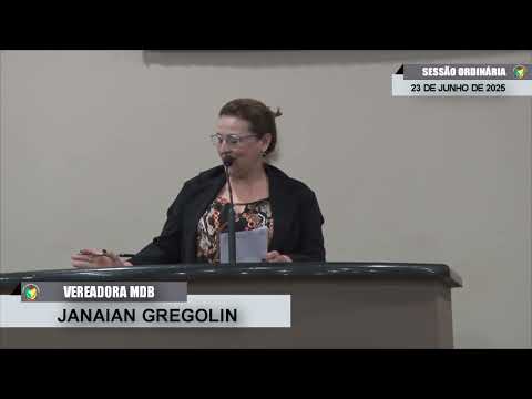 CMBTE - USO DE TRIBUNA PELA VEREADORA JANAINA GREGOLIN - MDB