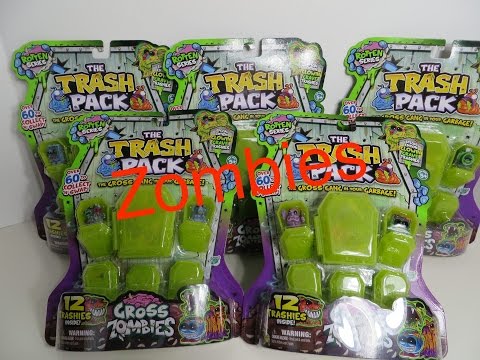 Trash Pack Gross Zombies Rotten Series Huge Haul Unboxing Toy Review Trashies