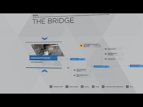 22 - CONNOR - THE BRIDGE 100% FLOWCHART - DETROIT BECOME HUMAN