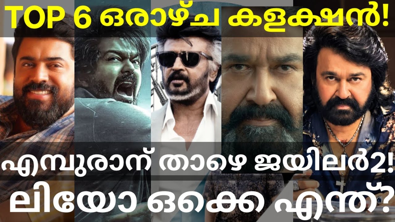 Jailer2 Under Empuraan Collection |Top 5 7 Days Kerala Collection #Mohanlal #Rajini #Leo #Jailer2
