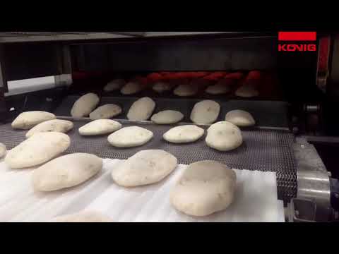 video 1, Four tunnel pizza 67 m² jusqu’à 500 °C