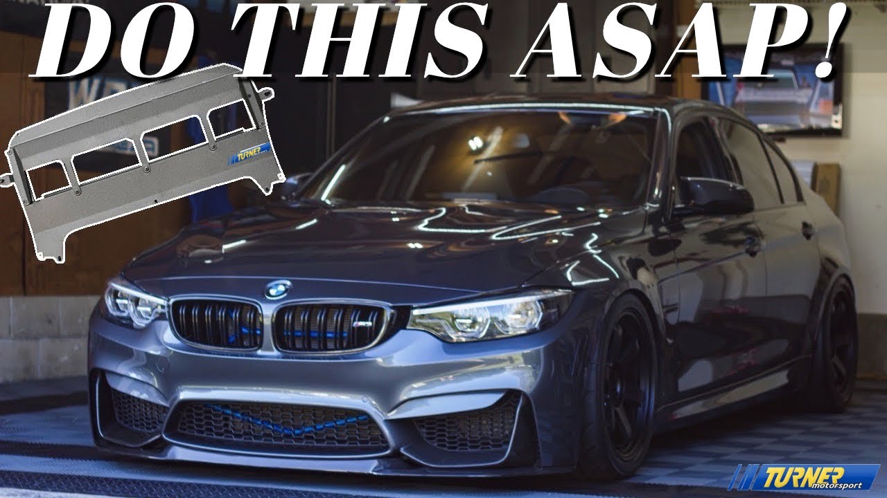 BMW S55 F8x M3 M4 Turner Motorsport Oil Cooler Guard Install!