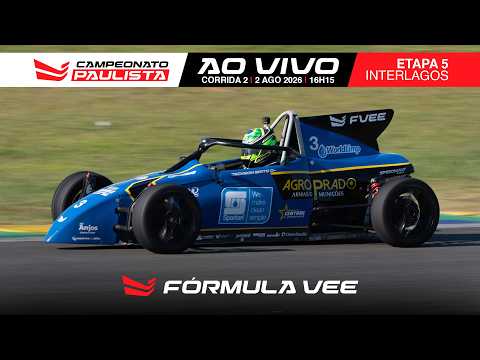 AO VIVO: Campeonato Paulista de Fórmula Vee 2026 - Etapa 5 02/08/2026 - Corrida 2
