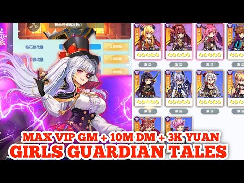 Girls Guardian Tales - Max VIP GM + 10M Diamond + 3K Yuan Card