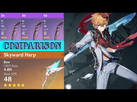 Rust R3 VS Skyward Harp R1 Comparison | Genshin Impact