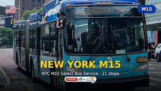 NYC M15 Bus in 3D: The Longest Manhattan Route from the Sky 🇺🇸