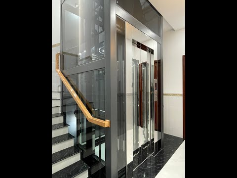 THANG MÁY FUJI - THANG MÁY KÍNH MÀU XÁM KHÓI - THANG MÁY KÍNH ĐẸP - THANG MÁY GIA ĐÌNH ĐẸP