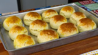 PÃO DE MINUTO FEITO COM FERMENTO DE BOLO, RÁPIDO, PRÁTICO E FOFINHO!