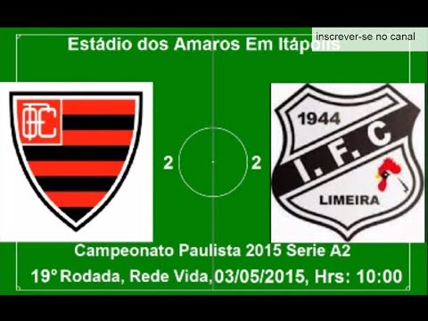 Campeonato Paulista 2015 Serie A2 Oeste de Itápolis 2 x 2 Independente de Limeira