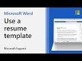 How to use the resume template in Word | Microsoft