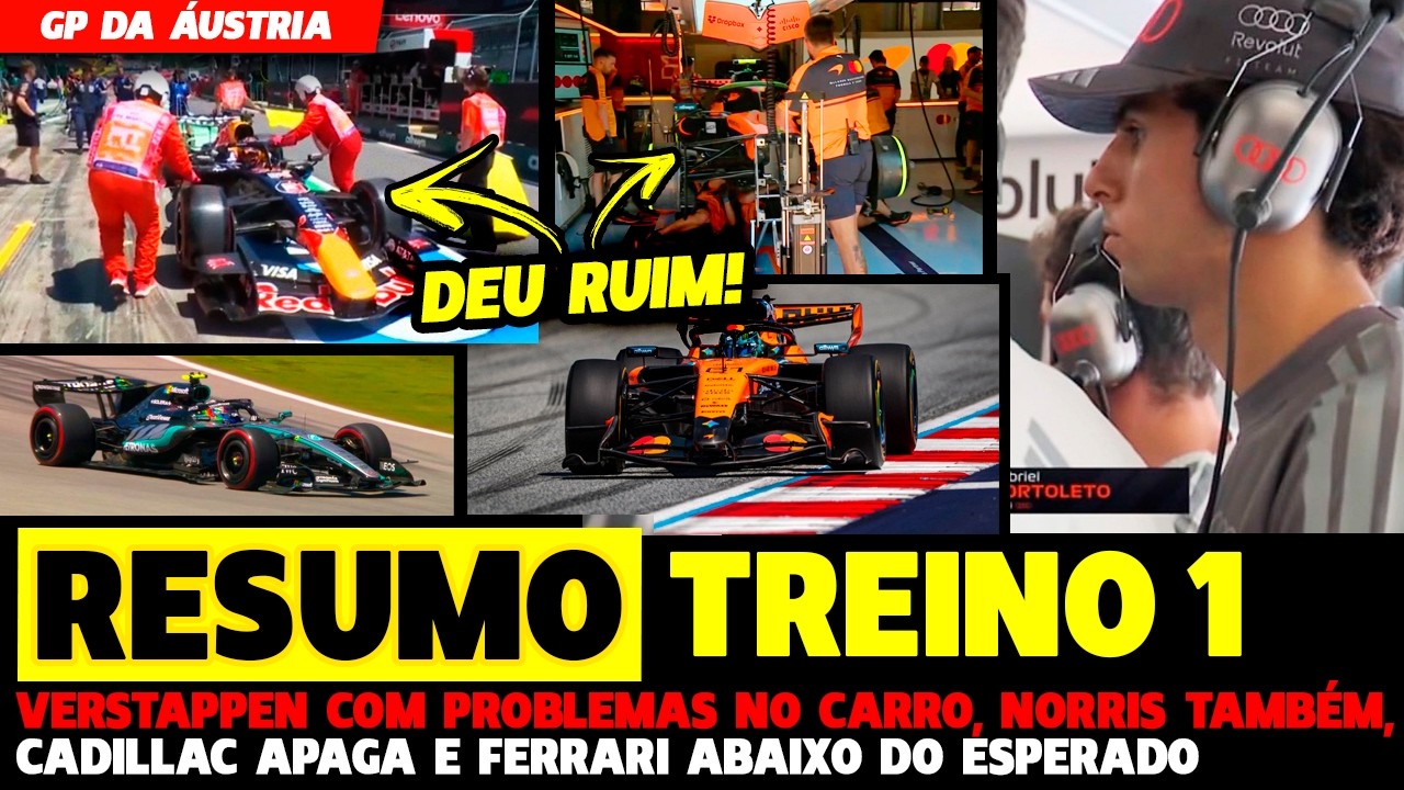 🚨TL1: RED BULL COM PROBLEMAS SÉRIOS, MCLAREN SOFRE, CADILLAC APAGA E FERRARI SOME | FÓRMULA 1