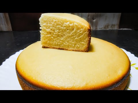 Sponge Cake Recipe / Homemade Eggless Sponge Cake / No Oven Sponge cake / Eggless Vanilla Cake