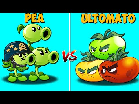 Team 3 Pea vs 3 Ultomato - Who WIll WIn? - Pvz 2 Plant vs Plant