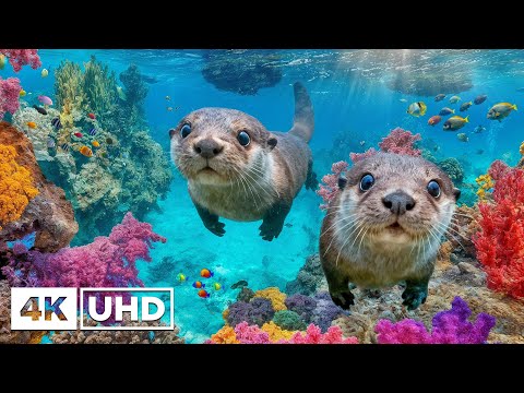 Aquarium 4K VIDEO ULTRA HD 🐠 Beautiful Coral Reef Fish - Relaxing Sleep Meditation Music