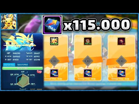 Using 115.000 Strike Cards on my new account - Pokeland Legends