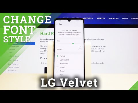How to Customize Font Style in LG Velvet – Open Font Settings
