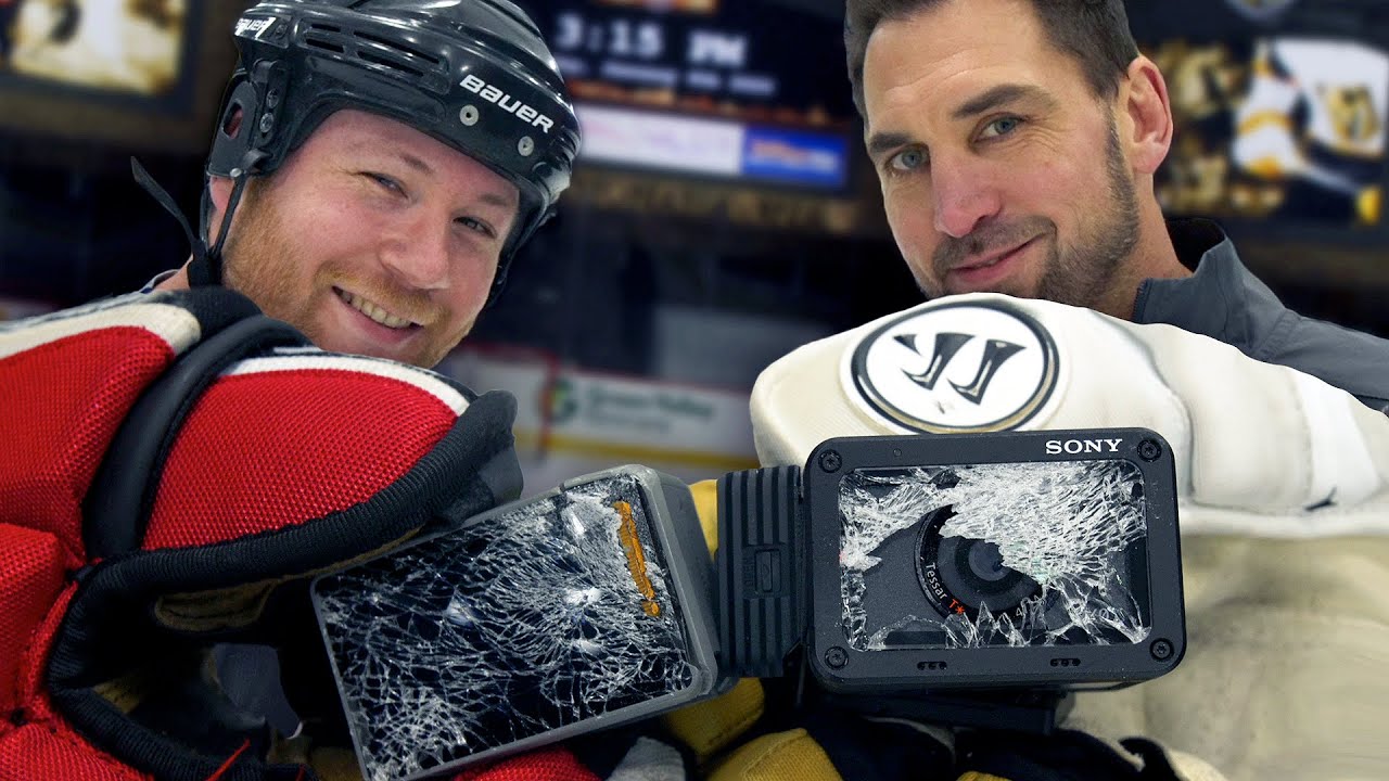 Can a GoPro survive a slapshot?