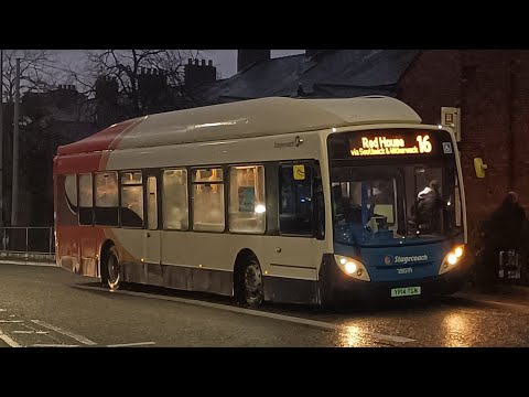 Stagecoach NE E300CNG Gas Bus 28039 Passes Park Lane
