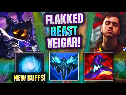 FLAKKED IS A BEAST WITH VEIGAR NEW BUFFS! - G2 Flakked Plays Veigar ADC vs Jinx! | Season 2022