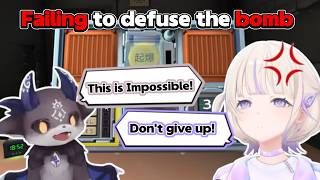 Hajime and Debiru Struggling To Defuse The Bomb