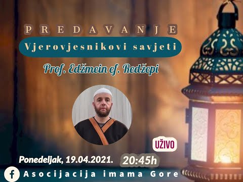 Vjerovjesnikovi savjeti   prof  Edžmein ef  Redžepi