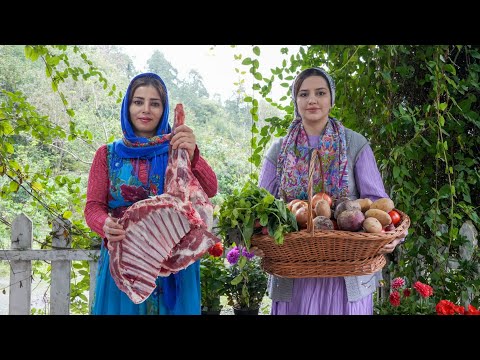 Lamb Meat and Beetroot Broth Taste is Awesome! Iran Traditional Cooking